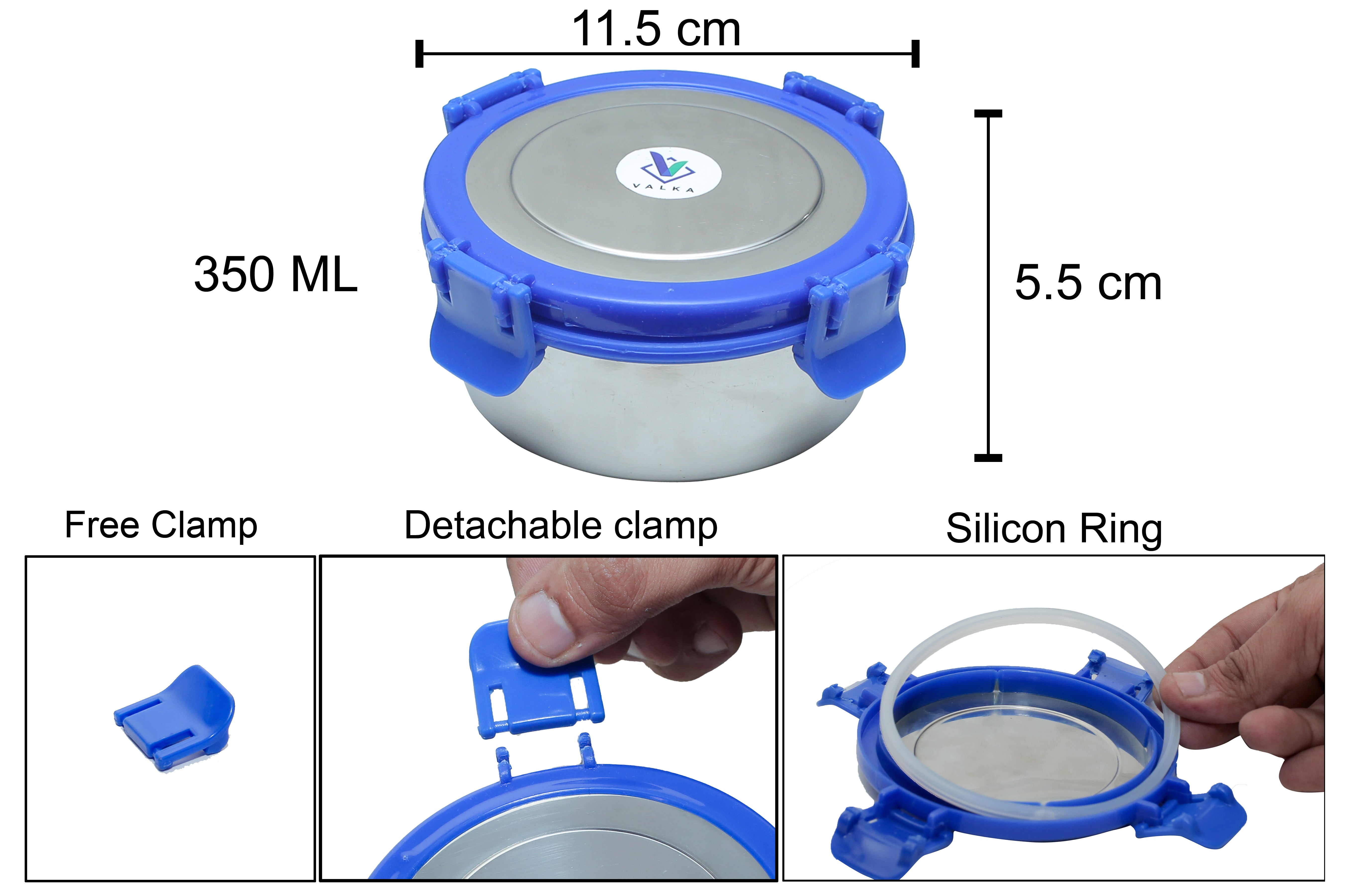 Valka Magnum 2 Lunch Box For Office, School | Tiffin Box For Men & Women 2 Containers Lunch Box  (700 ml, Thermoware)