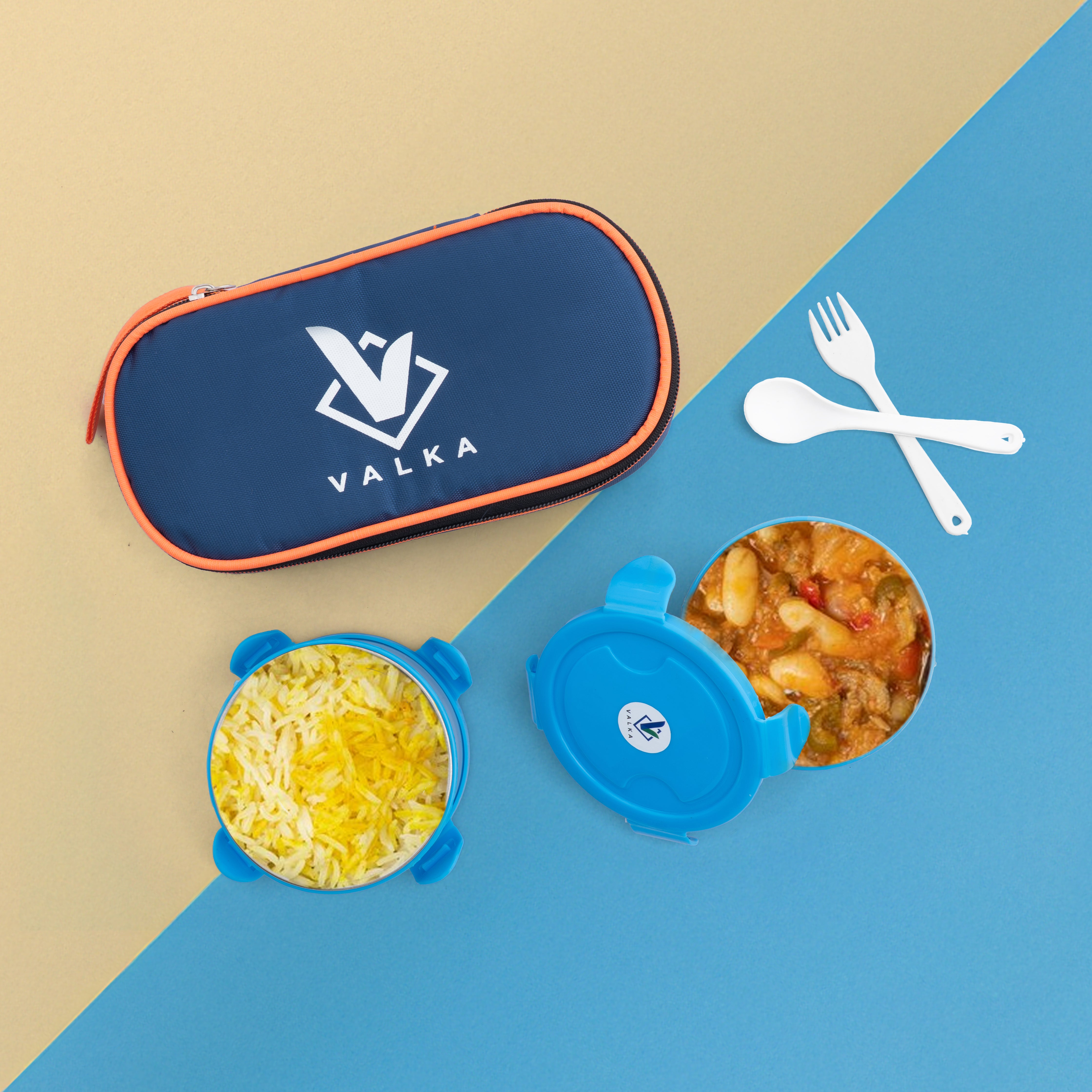 Valka SS Fresh 2 Lunchbox 2 Containers Lunch Box  (800 ml, Thermoware)